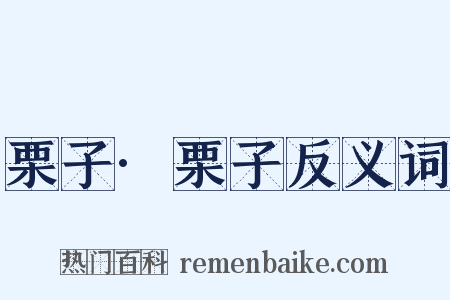 栗子·栗子反义词是什么意思的图片